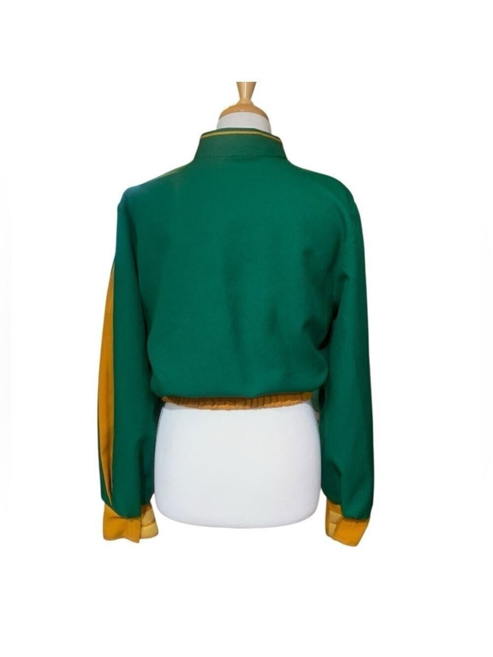 Vintage 70’s green and gold long sleeved pull over band jacket size M - Picture 3 of 7